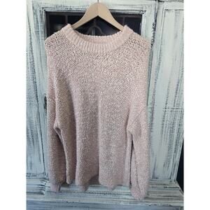 EUC Madewell Chunky Pink Knit Pullover Sweater - Large